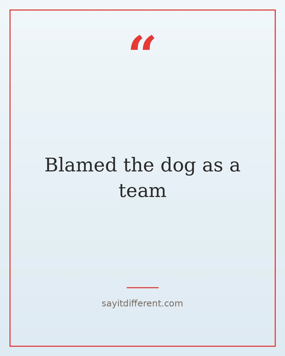 funny big sister quotes: Blamed the dog as a team
