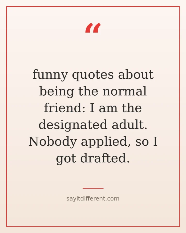 60 funny quotes about being the normal friend