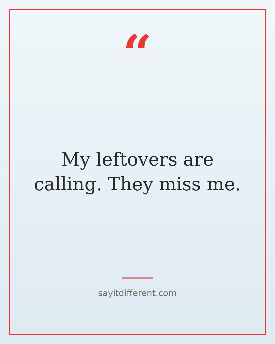 funny ways to end a phone call: My leftovers are calling. They miss me.
